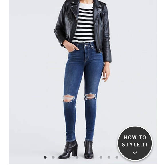 Levi’s 721 high rise distressed skinny jeans - Picture 2 of 9